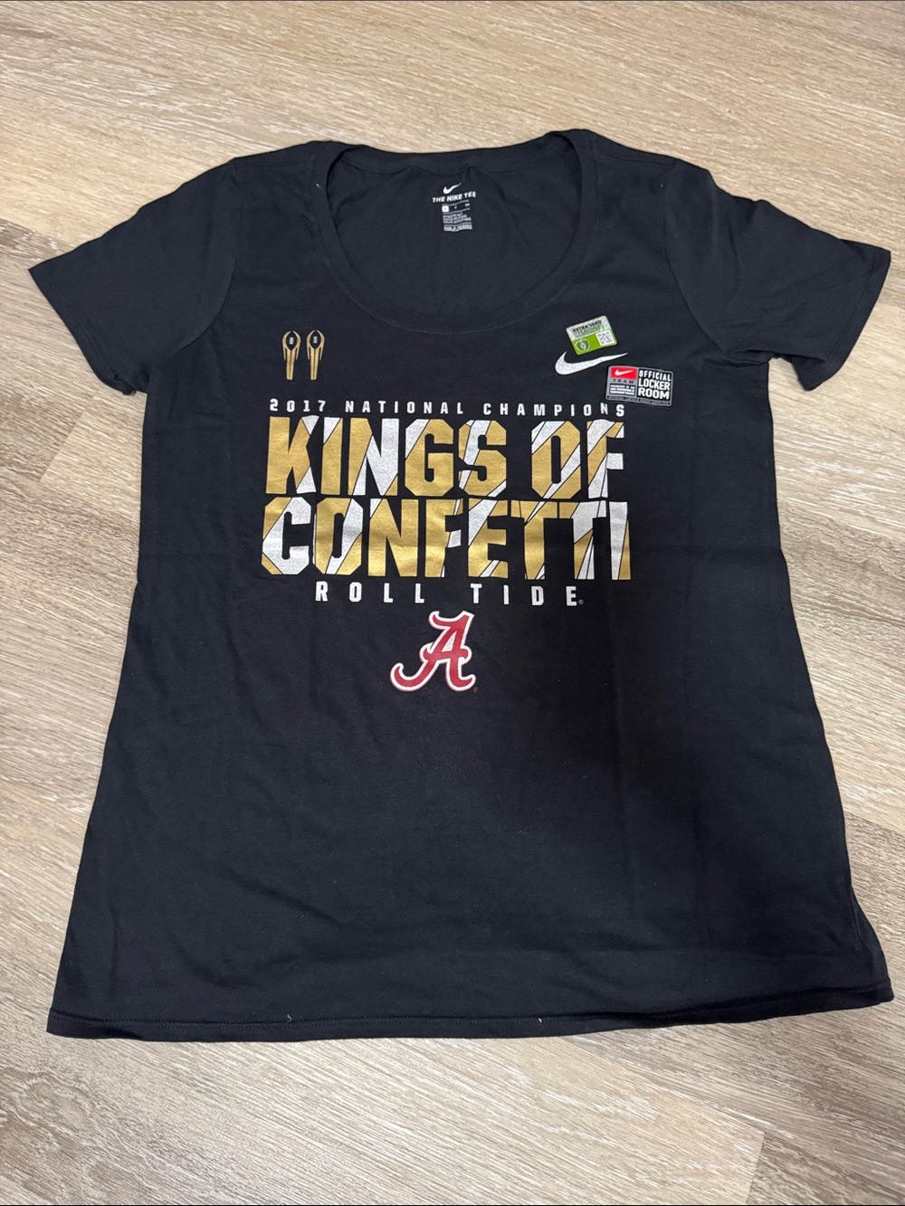 Nike Black 'Kings of Confetti' Roll Tide Graphic Tee